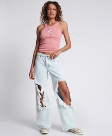 Jackson Mid Waist Wide Leg Denim Jeans | Le Surf