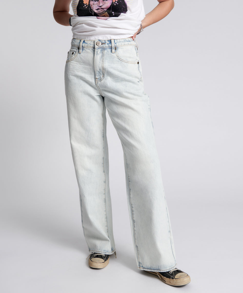 Jackson Mid Waist Wide Leg Denim Jeans | Florence