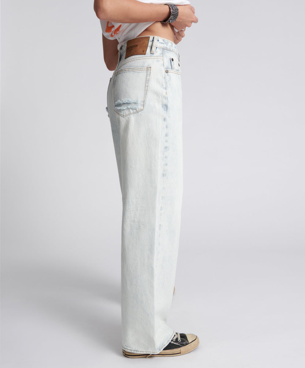 Jackson Mid Waist Wide Leg Denim Jeans | Florence