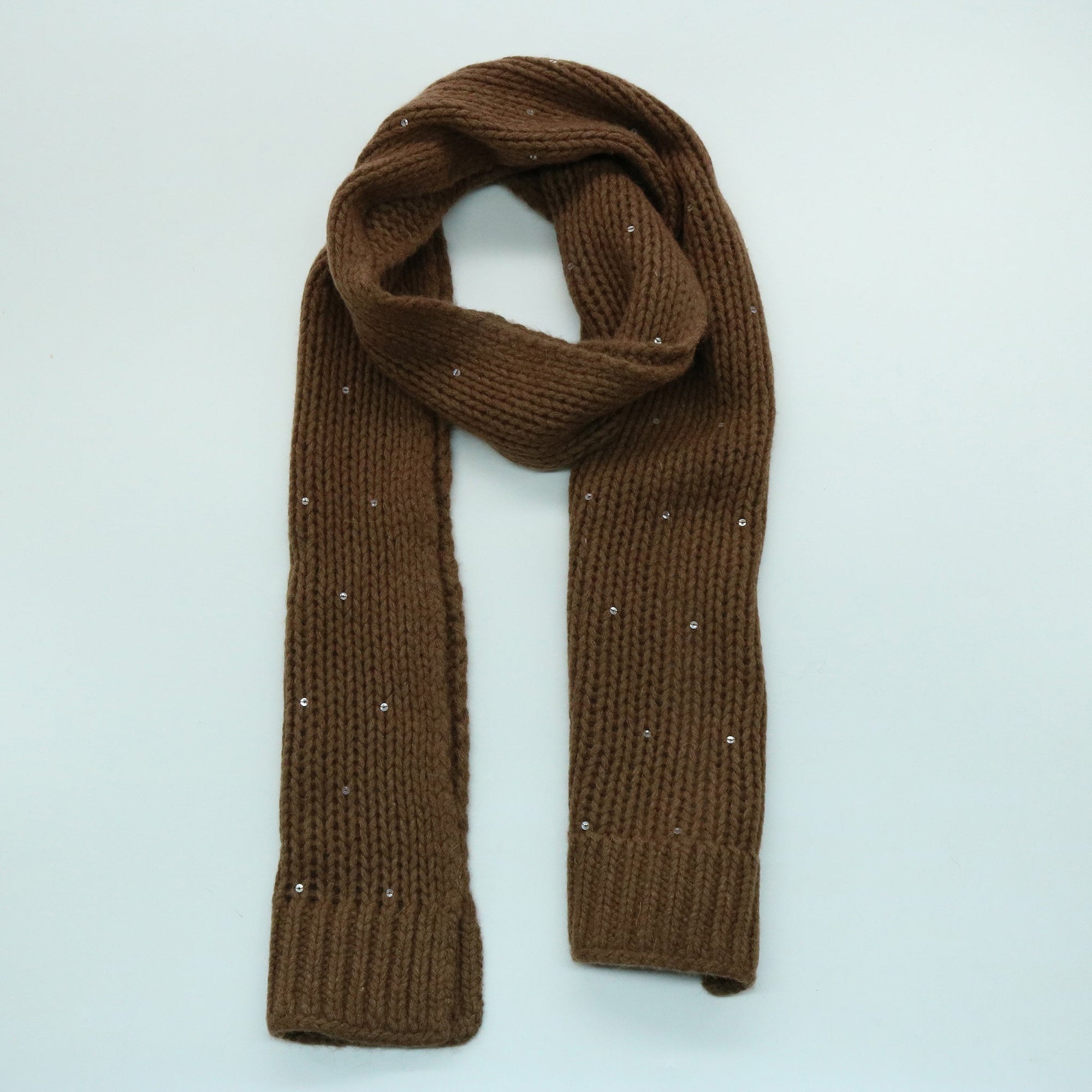 Scarf With Sequins | Walnut