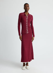Ashlen Top | Cherry W/ Silence Trim