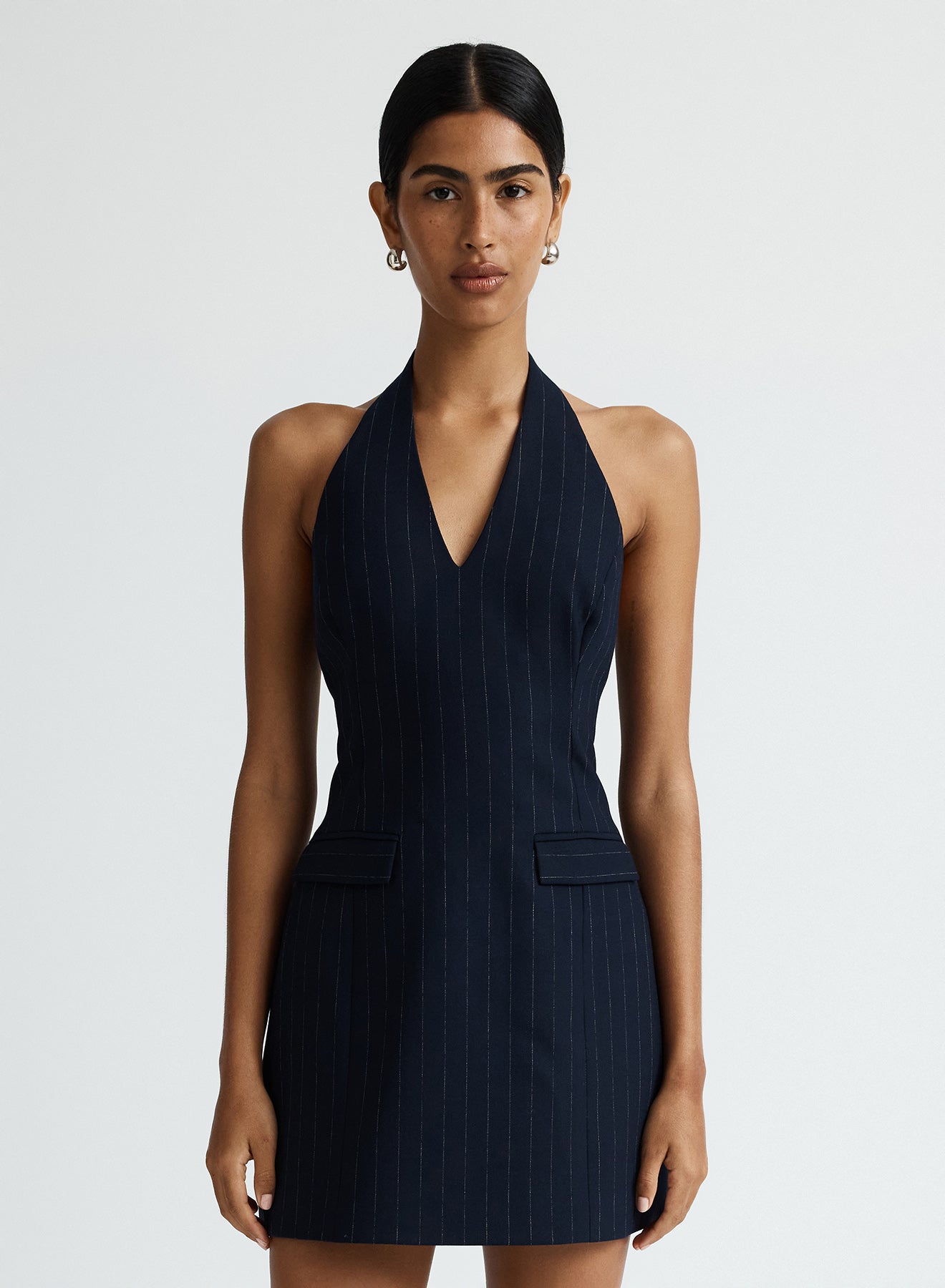 Pia Dress | Chalkstripe