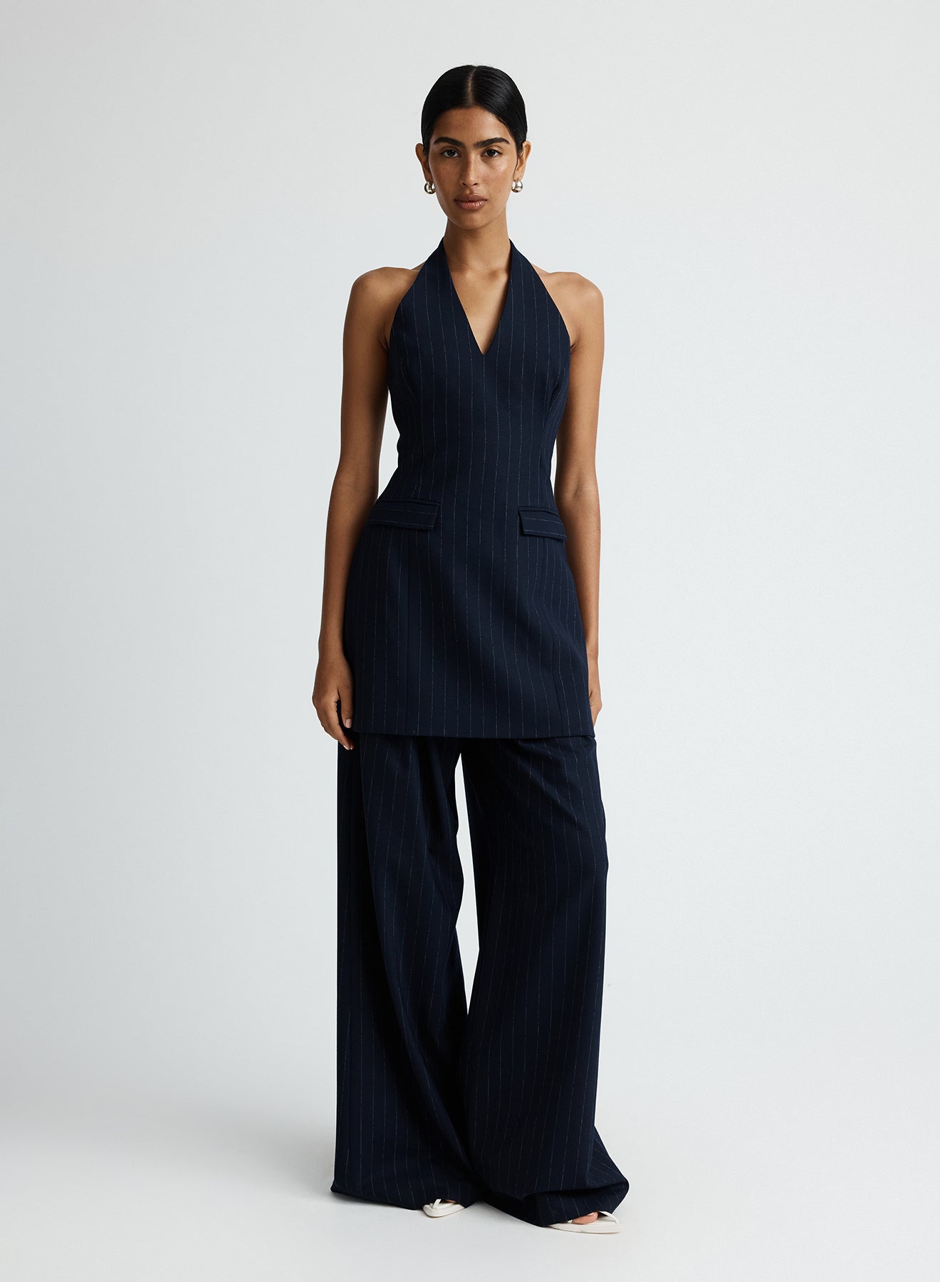 Pia Dress | Chalkstripe
