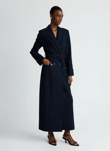 Fallon Coat | Chalkstripe