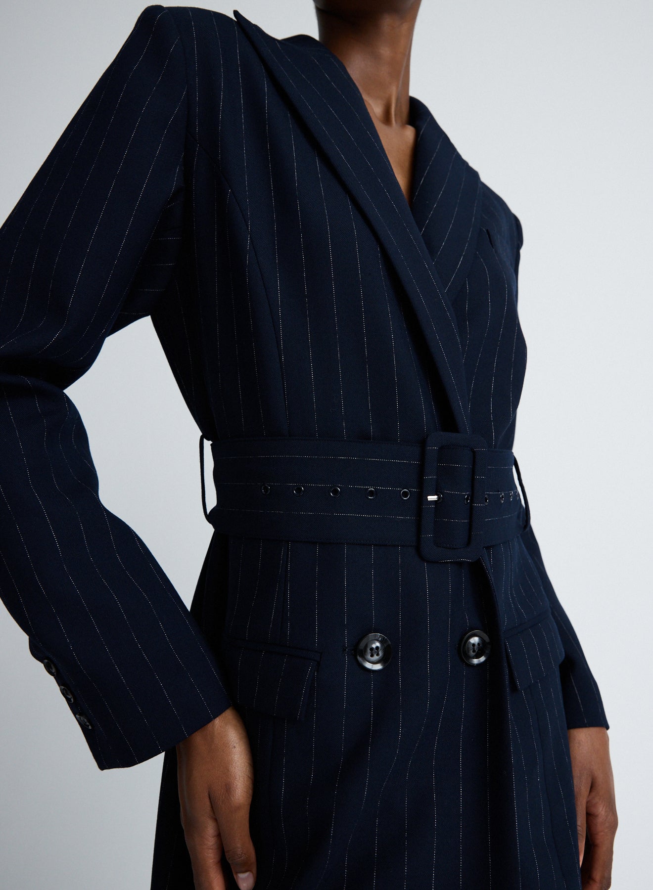 Fallon Coat | Chalkstripe