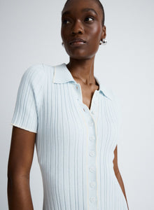 Penelope Dress | Glacier W/ Silence Trim