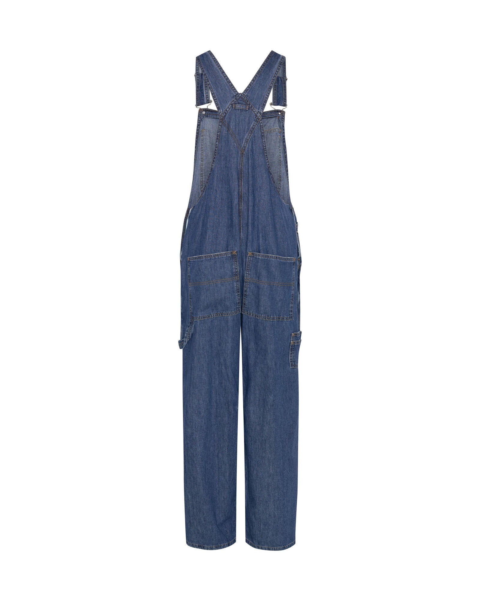 Stanton St Long Denim Overalls | Blue Night