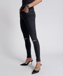 Freebirds Ii High Waist Stretch Skinny Denim Jeans | Black