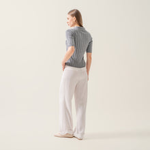 Womens | Elise Featherlight Cashmere Polo | Heather Grey