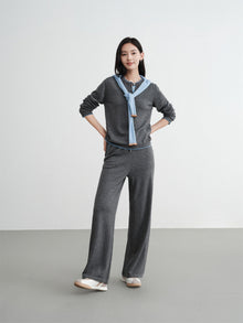 Cashmere Straight Pants | Grey