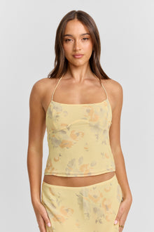 Juniper Top | Yellow Floral Print