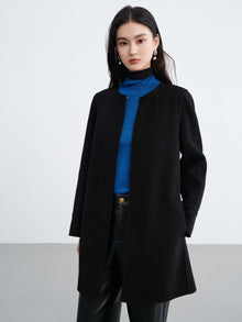 Wool Woolen Jacket | Black