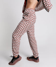 O.T.S Heartline Track Pants | Red White