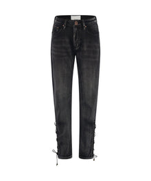 Awesome Baggies High Waist Straight Leg Denim Jeans | Faded Black