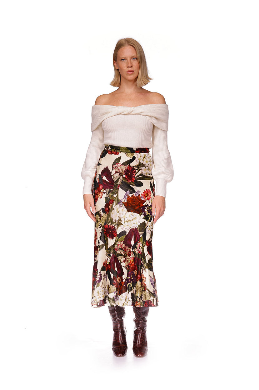Naomi Skirt | Garden Floral Turtledove