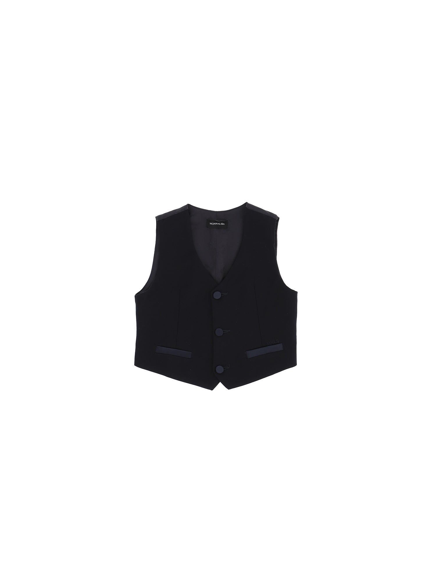 Boys | Satin Tuxedo Waistcoat | Dark Blue