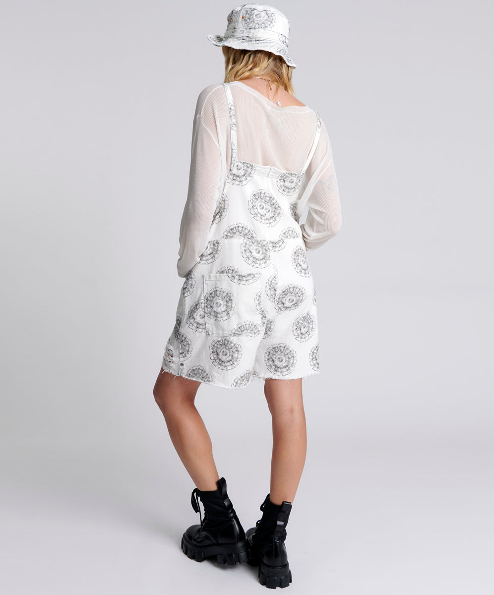 Pini Denim Playsuit | White Cymatic