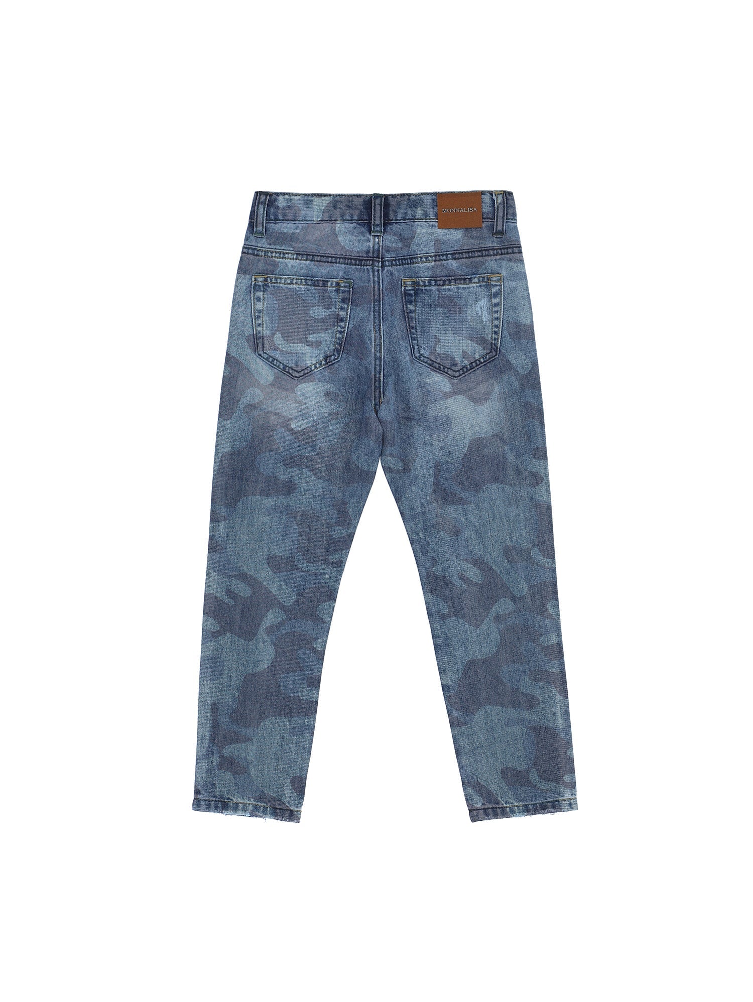 Boys | Camouflage Five-Pocket Jeans | Stone Denim Blue