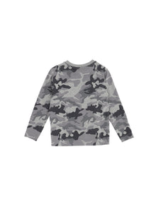Boys | Camouflage Jersey T-Shirt | Grey