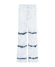 Jackson Mid Waist Wide Leg Denim Jeans | Bleached Out White