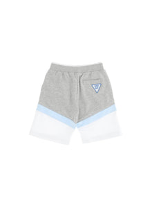 Boys | Striped Fleece Bermuda Shorts | Grey/White