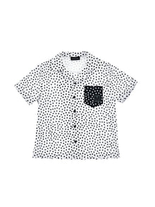 Boys | Muslin Shirt With Pocket | White/Black