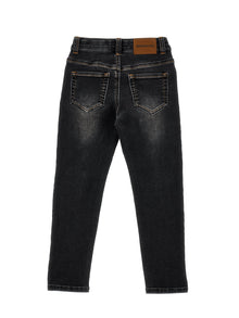 Boys | Denim Trousers With Worn Effect | Black