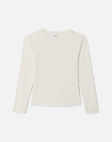 Womens | Quarter Sleeve Slim Tee | Vintage White