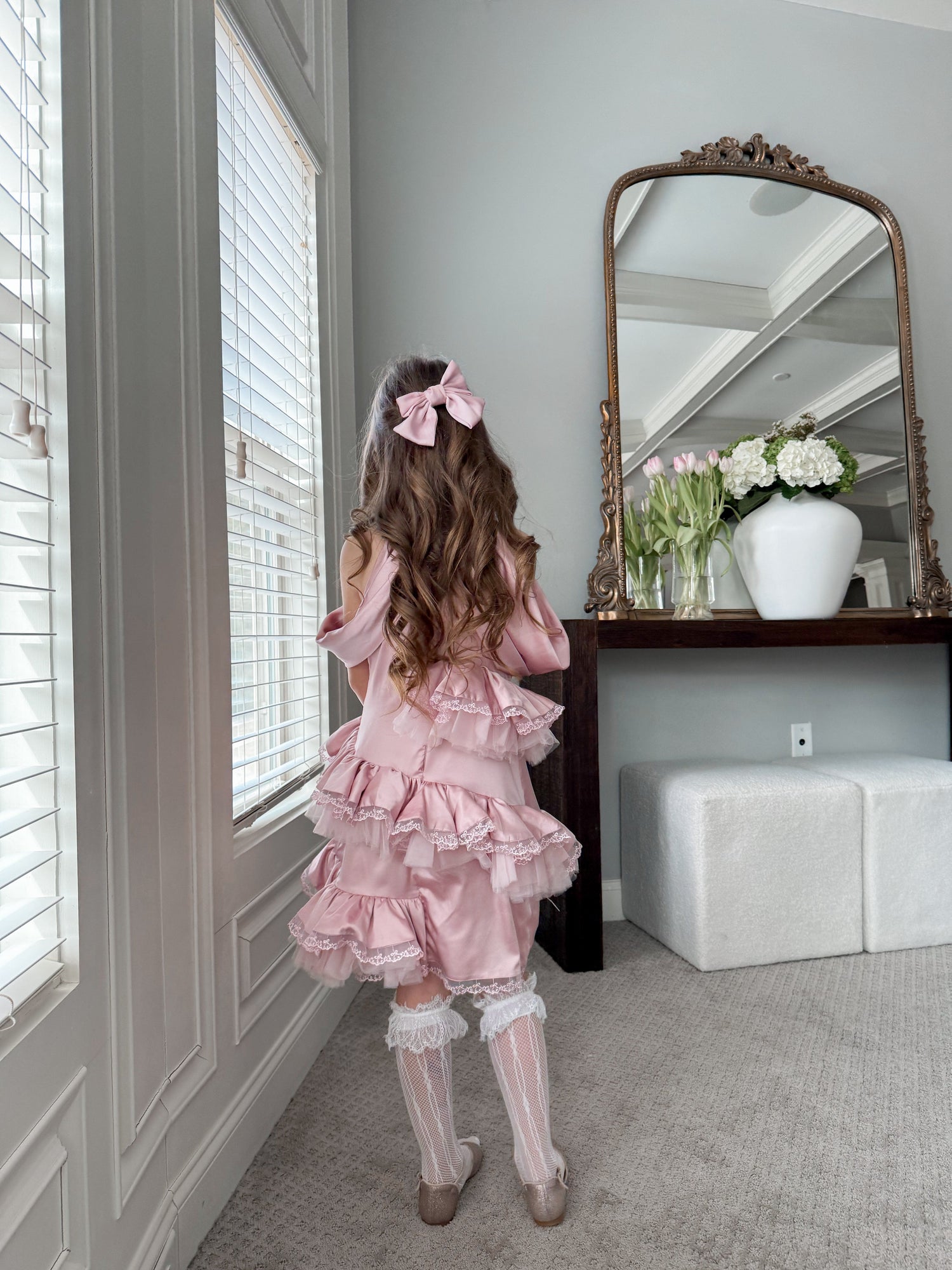 Pink Satin Ballerina Dress | Pink