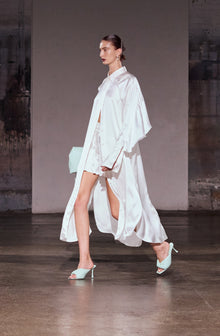 Magma Draped Back Shirt Dress | Aubergine Viscose