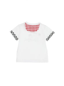 Boys | Jersey T-Shirt With Ramage And Birds Print | White