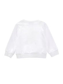 Boys | Safari Print Cotton Sweatshirt | White