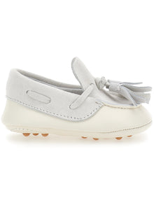 Boys | Coated Fabric Moccasin Shoes | Cream