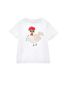 Boys | Printed Cotton T-Shirt | White