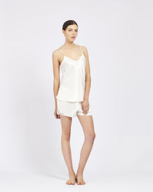 Silk Camisole with Chantilly Lace | Navy