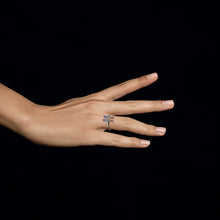 Parallel Ring | Sterling Silver | Rainbow Cubic Zirconia