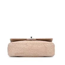 Chanel | Pre-Owned Medium Lambskin Camellia Stitched Double Flap | Pink/Light Pink