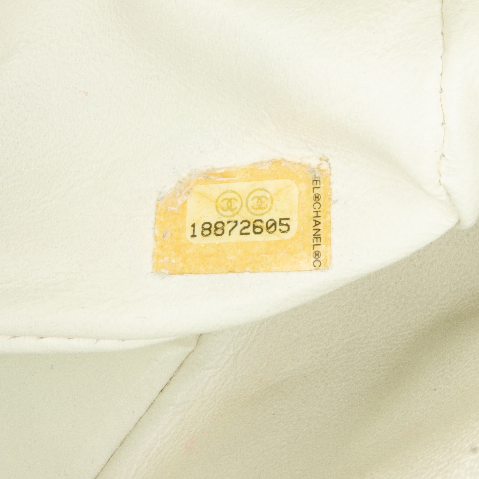 Chanel | Pre-Owned Mini Square Classic Caviar Single Flap | White