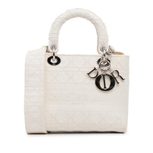 Dior | Pre-Owned Medium Canvas Cannage Lady D Lite - II | White