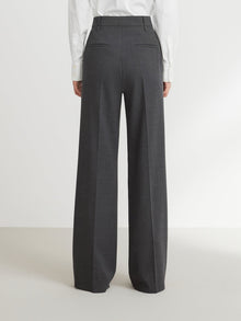 Wool Wide-Leg Pants | Grey