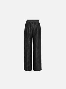 Pleated Straight Pant | Black