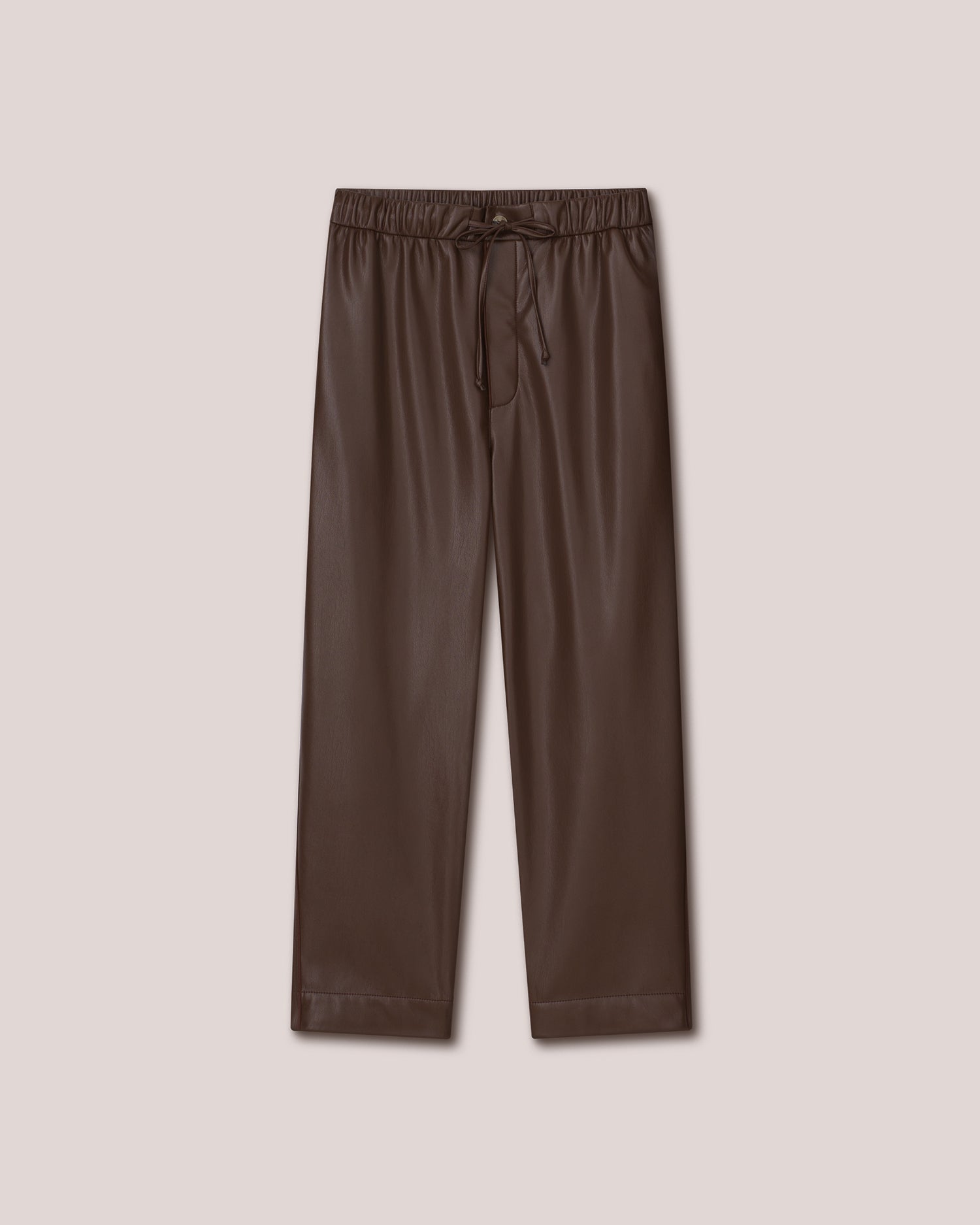 Jain Okobor Alt-Leather Relaxed Pants | Dark Brown