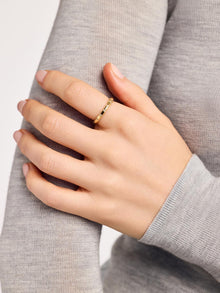 14K Gold Plated Cubic Zirconia Band Rings For Women Ana Luisa Whitley