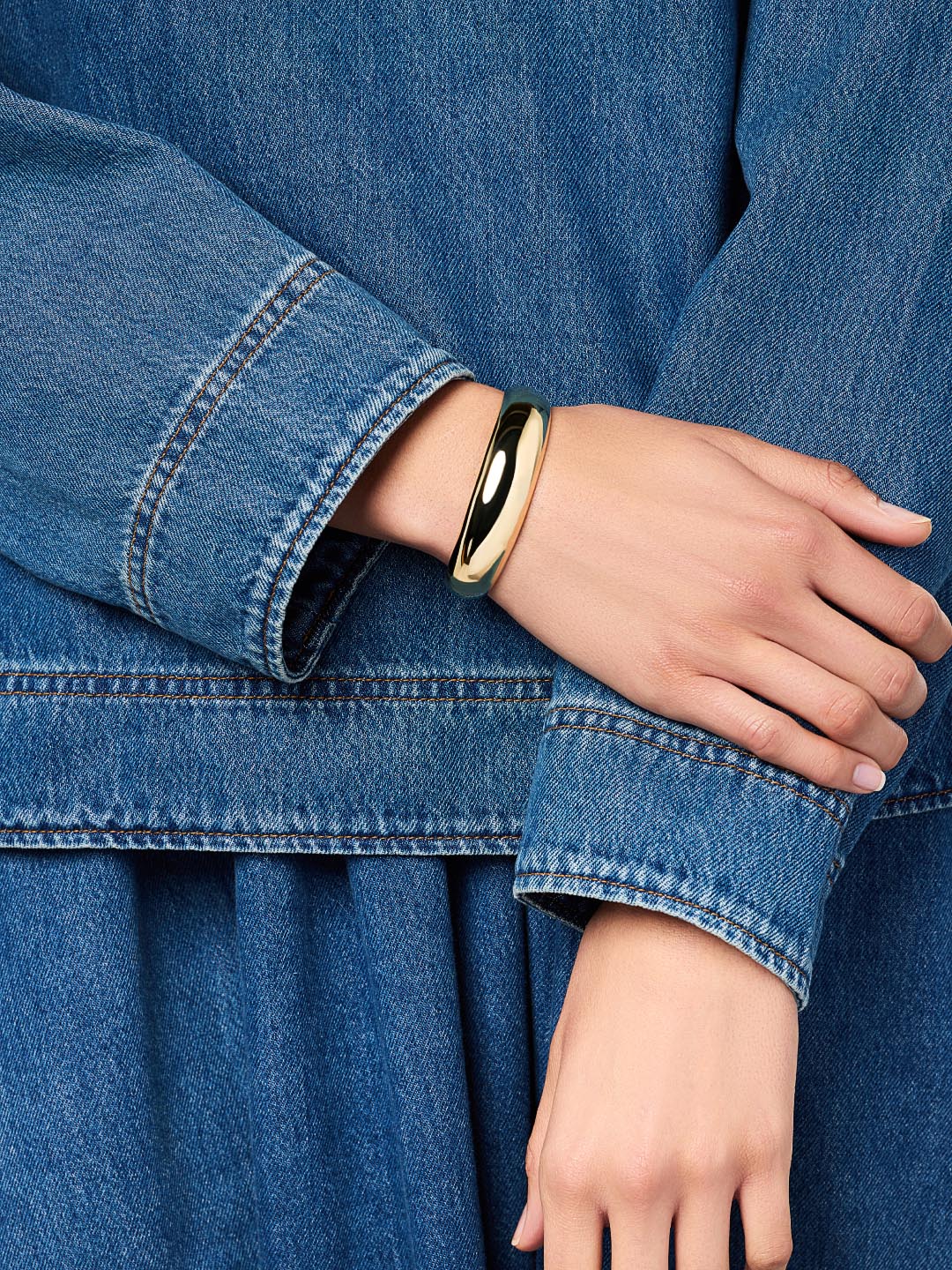Jalyn Cuff Bracelet | 14K Gold on Brass