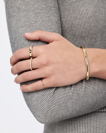 14K Gold Plated Unisex Square Band Rings For Women Ana Luisa Keira