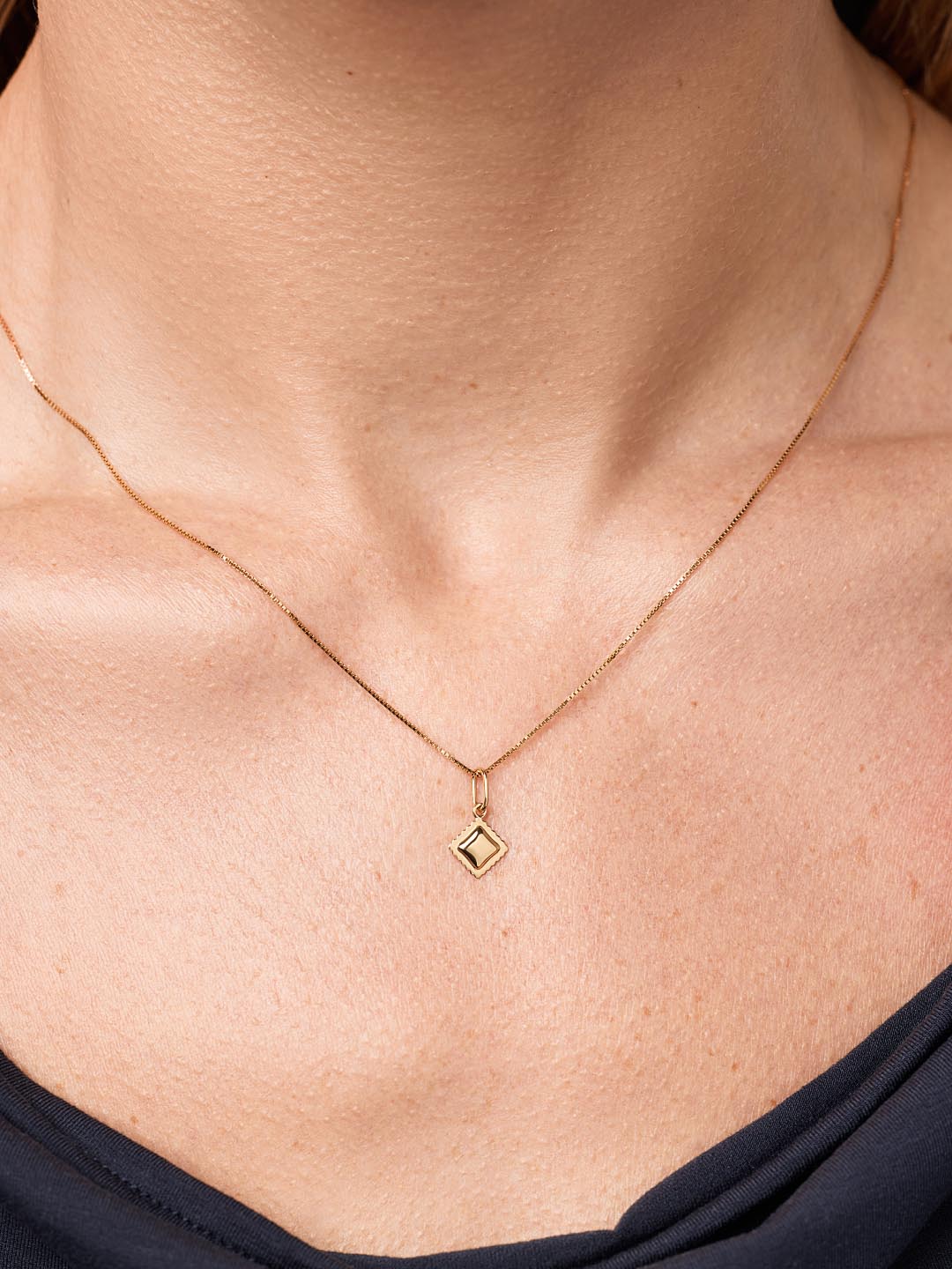 Mini Ravioli Charm | 10K Solid Gold