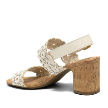 Glen Sandal Heel | Beige Bisque Perf Faux Nubuck