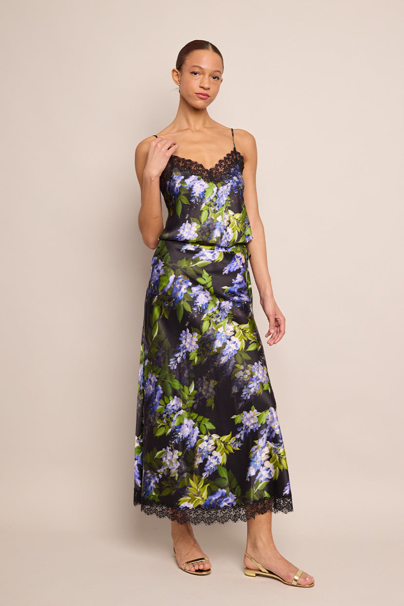 Kaia Slip Skirt | Wisteria Black