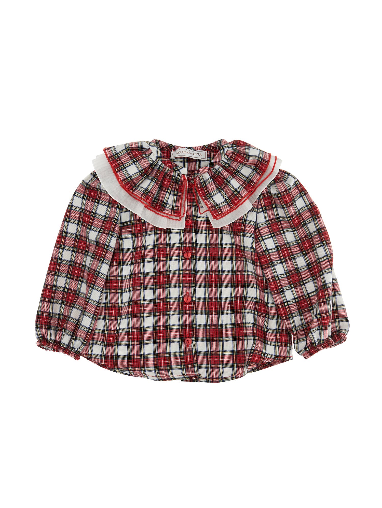 Girls | Tartan Viyella Shirt | Cream/Ruby