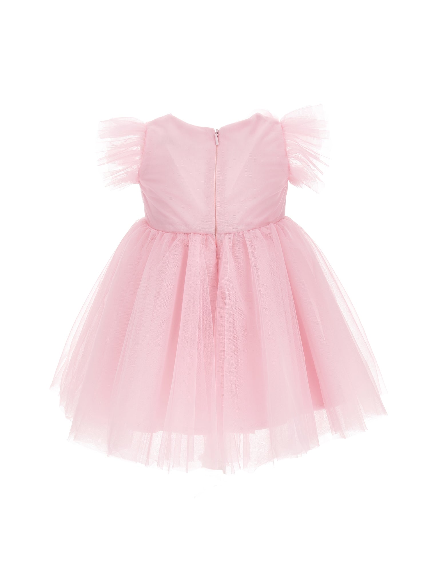 Girls | Maxi Butterfly Silk-Touch Tulle Dress | FairyTale Pink